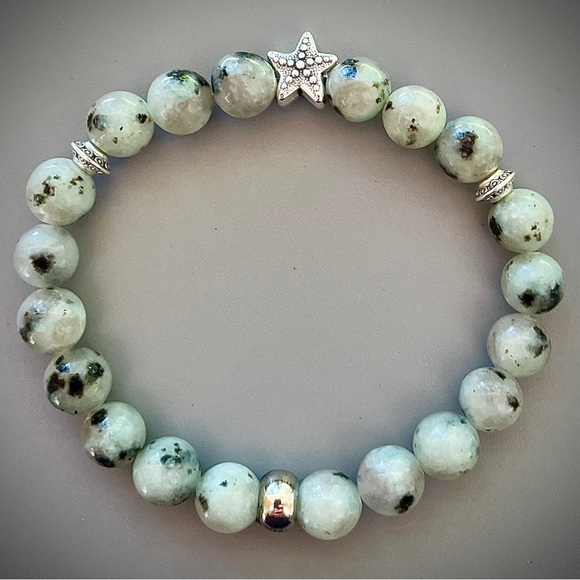 Hand Crafted Jewelry - Kiwi Jasper Handcrafted Bead Bracelet